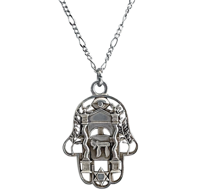 Silver Lightened Chai Pendants - Hamsa Gifts