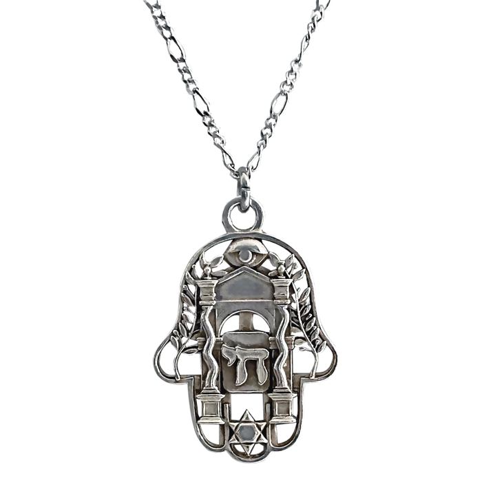 Silver Lightened Chai Pendants - Hamsa Gifts