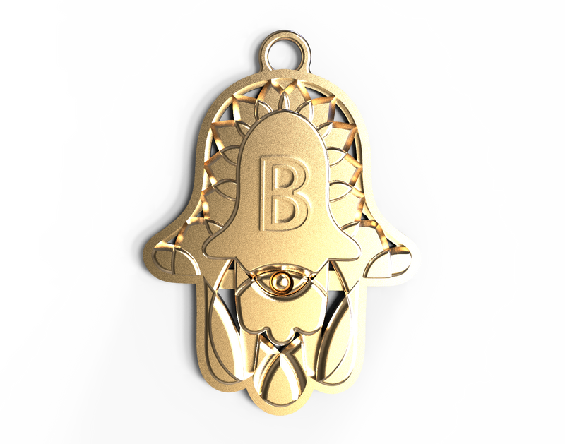 14k Yellow Gold Splendor Pendants - Hamsa Gifts