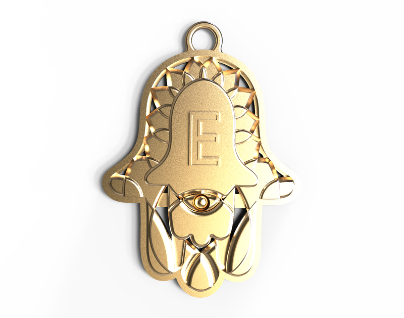 14k Yellow Gold Splendor Pendants - Hamsa Gifts