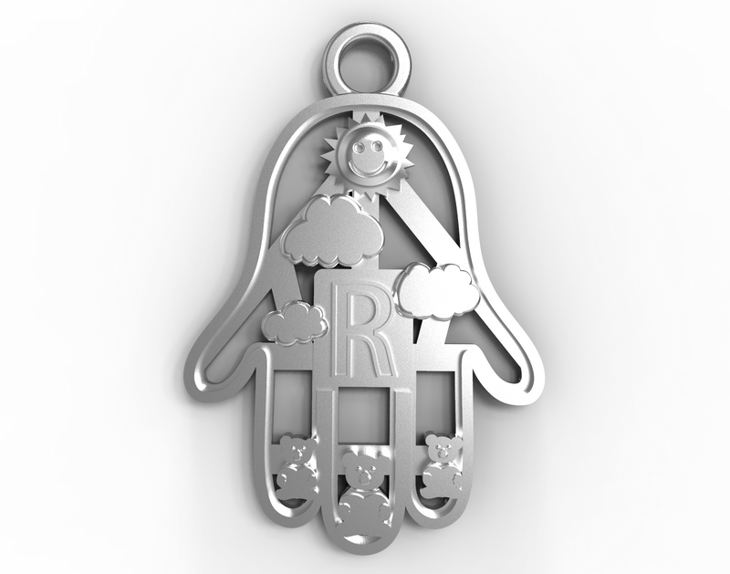 Sterling Silver Teddy Pendants - Hamsa Gifts