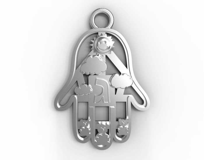 Sterling Silver Teddy Pendants - Hamsa Gifts