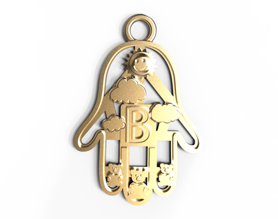 14k Yellow Gold Teddy Bear Pendants - Hamsa Gifts