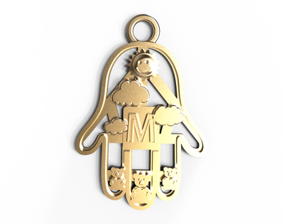 14k Yellow Gold Teddy Bear Pendants - Hamsa Gifts