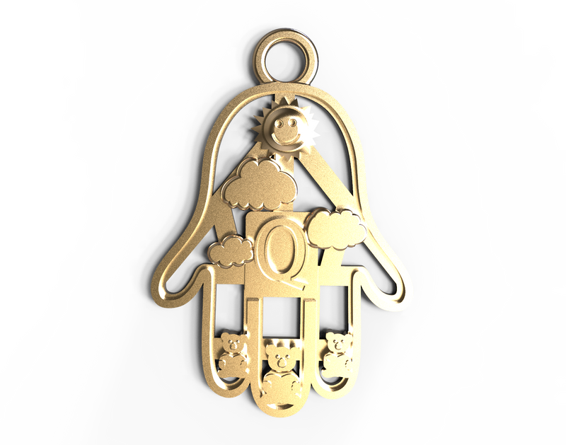 14k Yellow Gold Teddy Bear Pendants - Hamsa Gifts