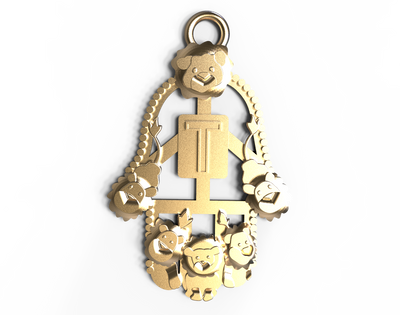 14k Yellow Gold Lions Pendants - Hamsa Gifts