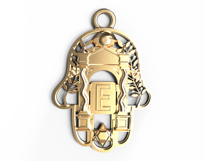 14k Yellow Gold Passages Pendants - Hamsa Gifts