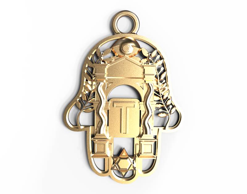 14k Yellow Gold Passages Pendants - Hamsa Gifts