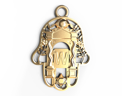 14k Yellow Gold Passages Pendants - Hamsa Gifts