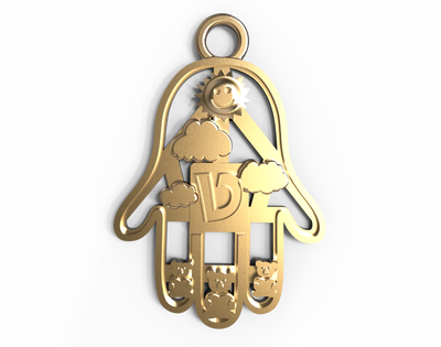 14k Yellow Gold Teddy Bear Pendants - Hamsa Gifts