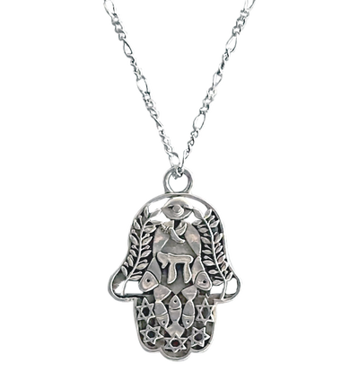 Silver Lightened Chai Pendants - Hamsa Gifts