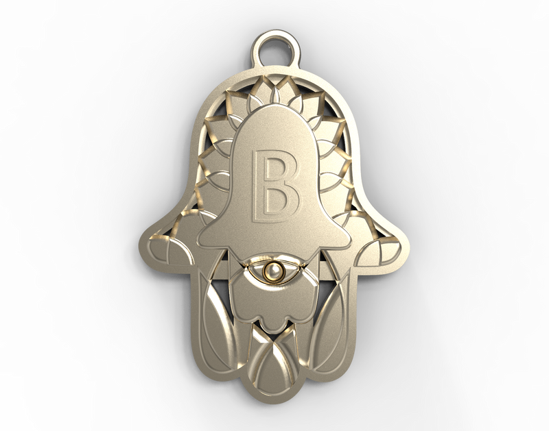 White Gold Splendor Pendants - Hamsa Gifts