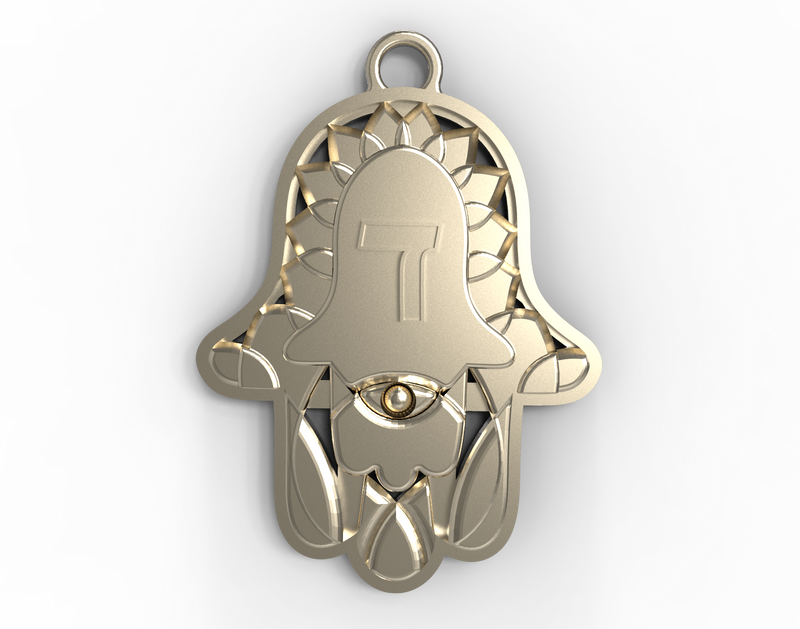 White Gold Splendor Pendants - Hamsa Gifts